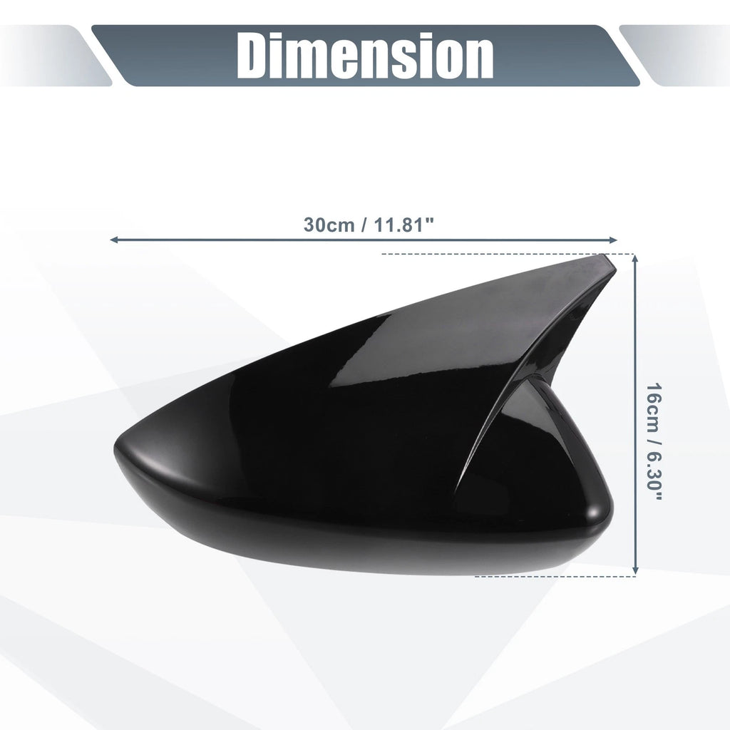 Pair Rearview Mirror Cover Overlay Gloss Black for Mazda 3 Axela (2020–2022)