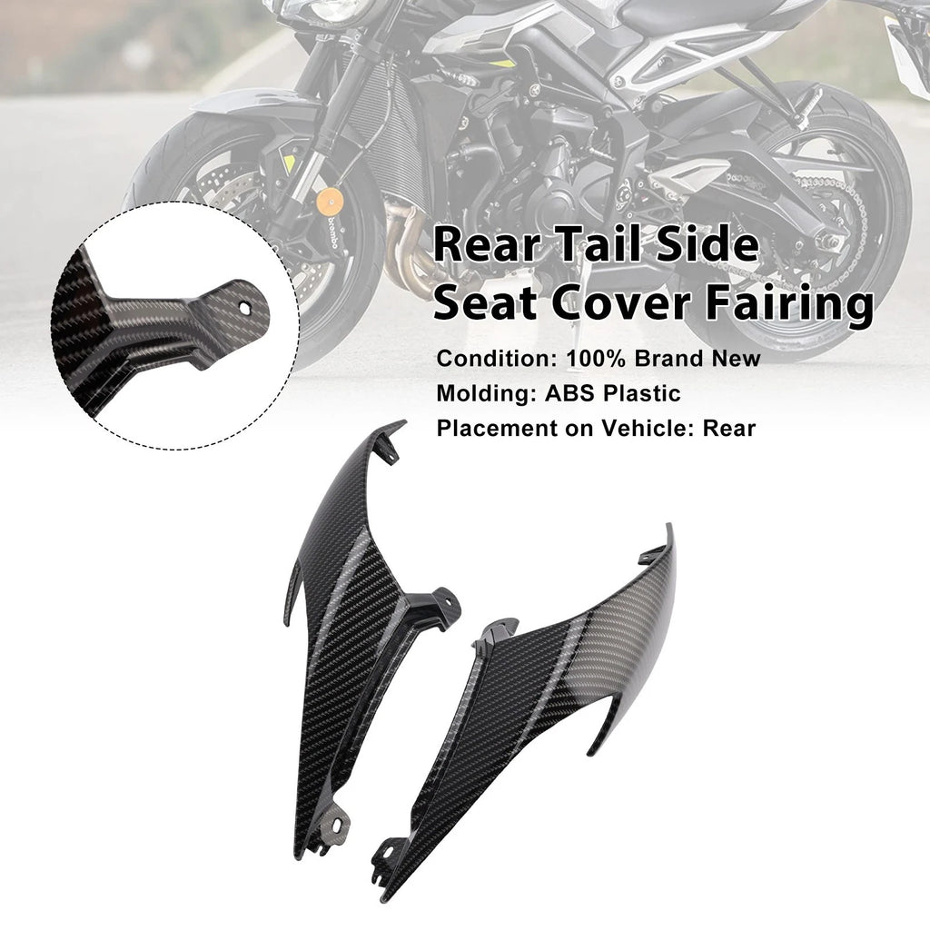 Rear Tail Side Seat Cover Fairing for Street Triple 765 R RS (2020–2025) Carbon