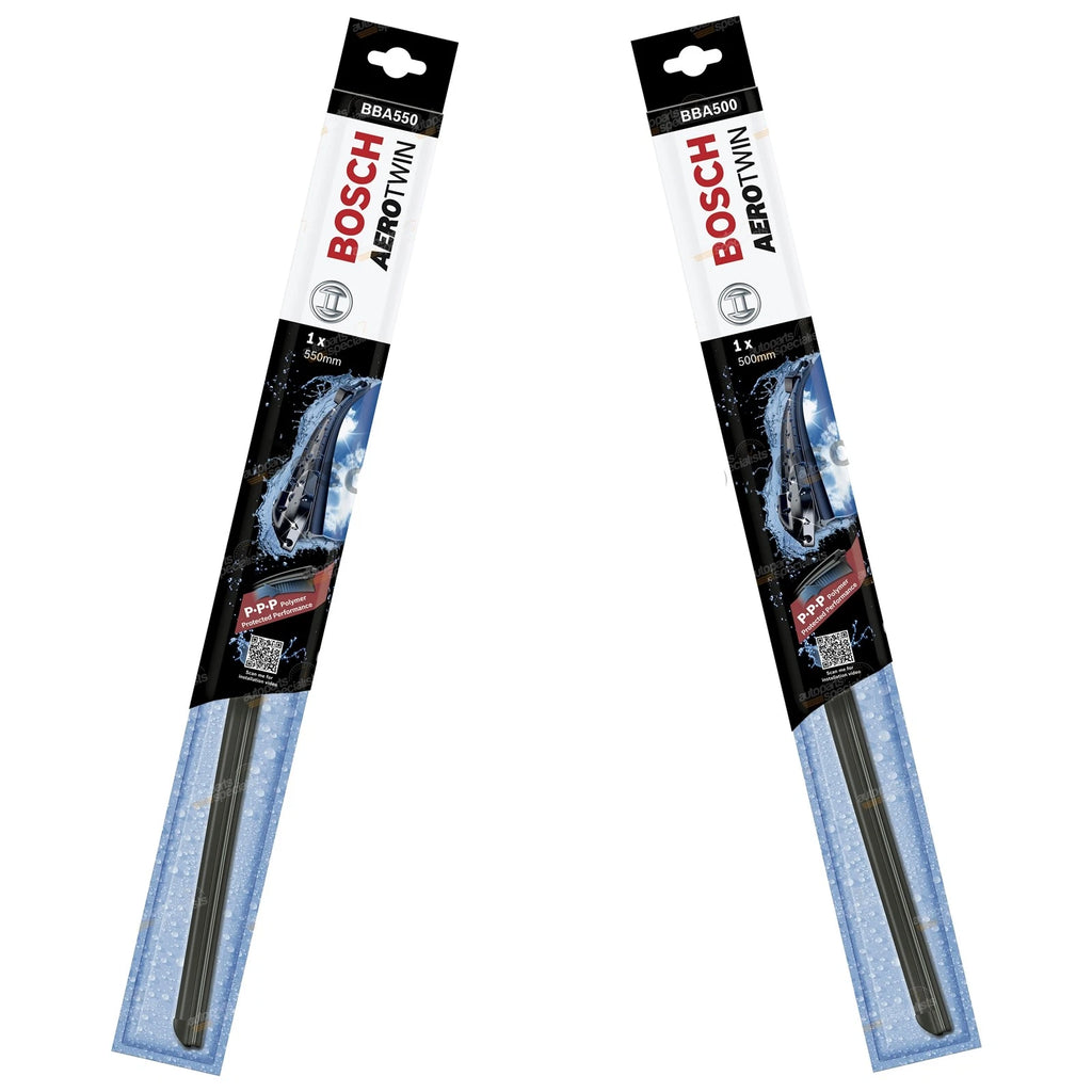Front Pair Bosch Aerotwin Wiper Blades for Commodore VU VX VY VZ (1997–2007)