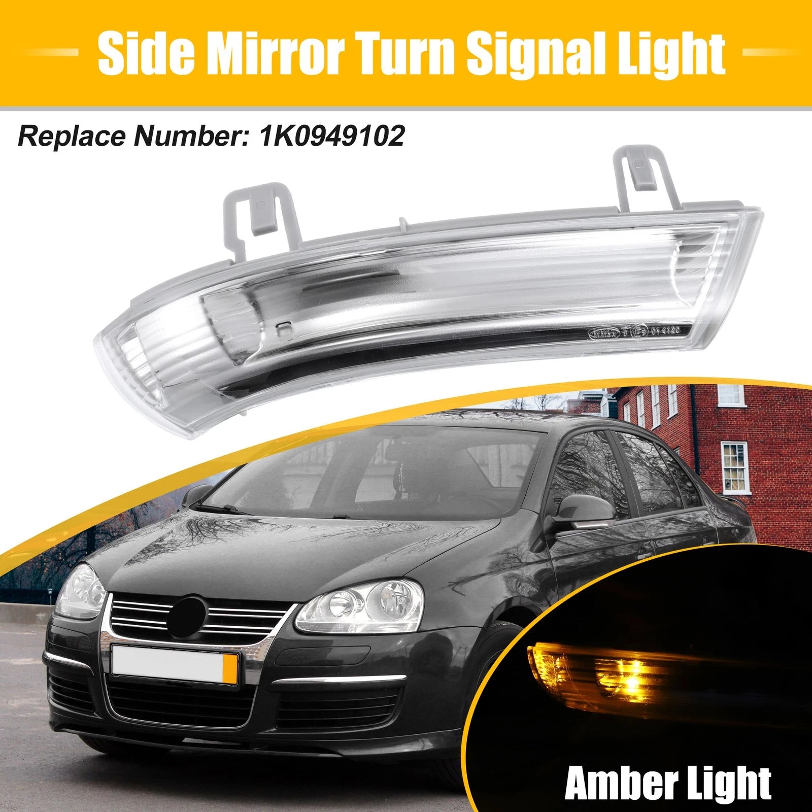 Right LED Turn Signal Mirror Indicator Light for Volkswagen Eos (2007–2008)