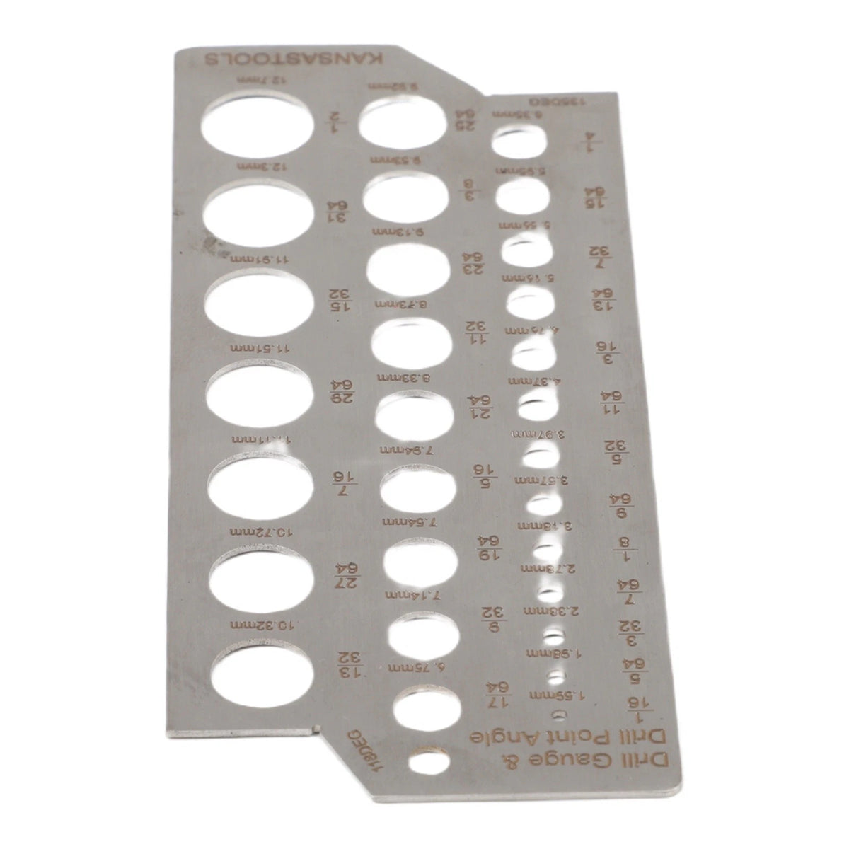 Stainless Steel Drill Gauge 30 Hole for Metric & Imperial Sizes