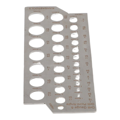Stainless Steel Drill Gauge 30 Hole for Metric & Imperial Sizes