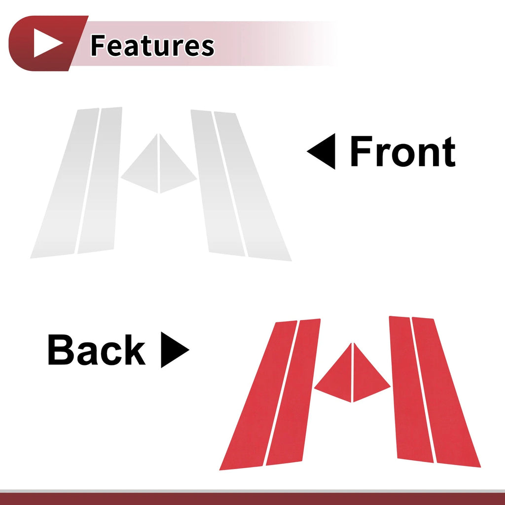 Door Pillar Window Trim Front Rear Left Right for Volkswagen Passat Silver Tone (2010–2020)