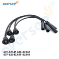 Ignition Coil & High Tension Cord Kit for Yamaha F75-F100 67F-82341/2/3 63P-82310