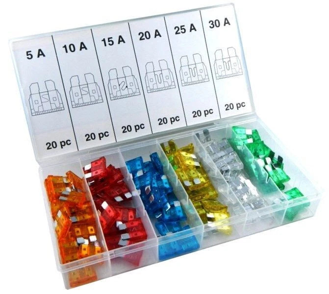 120 Pcs Blade Fuse Assortment Kit for Auto Truck