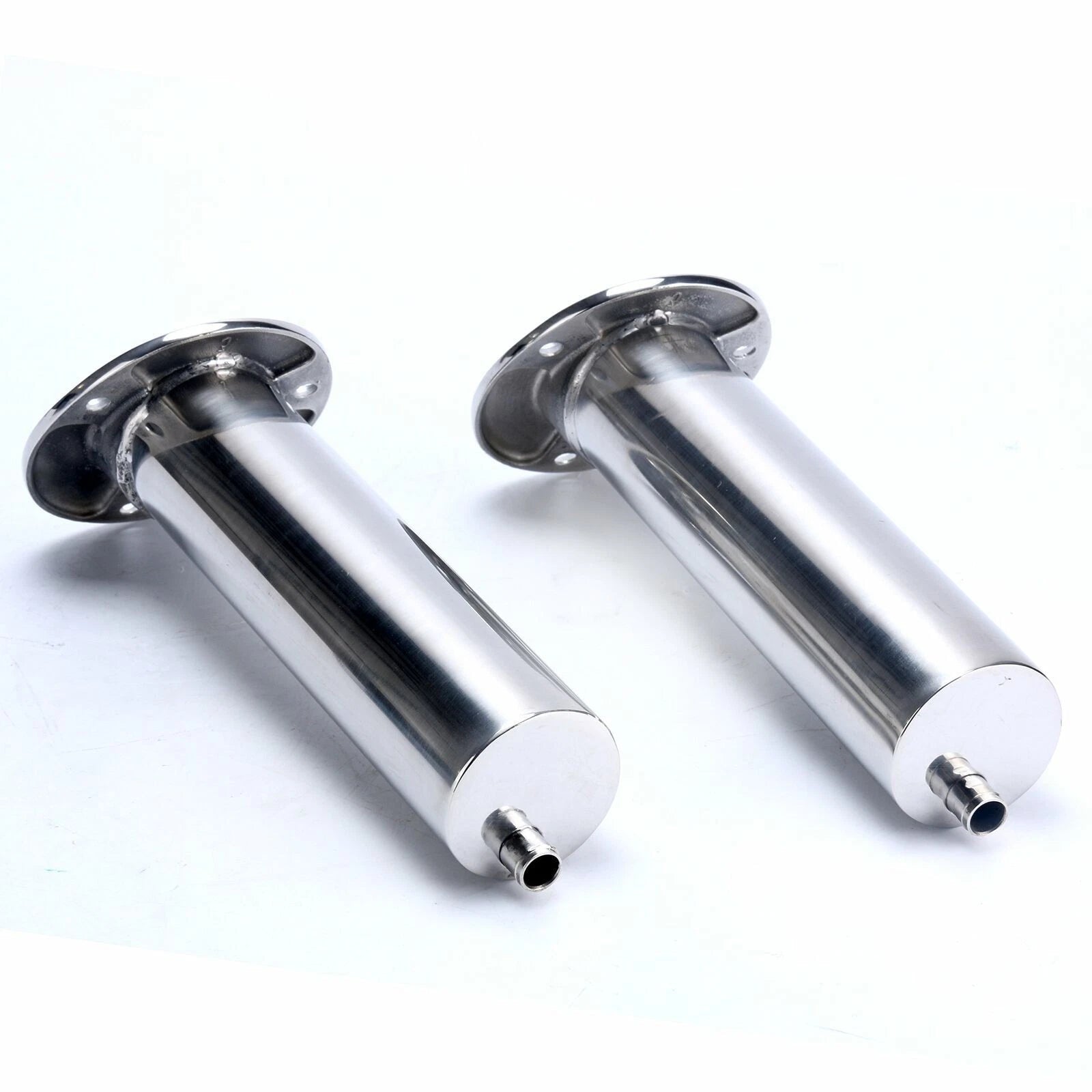 2X Flush Mount Fishing Rod Holders with Drain 316 Stainless Steel 30 Degree