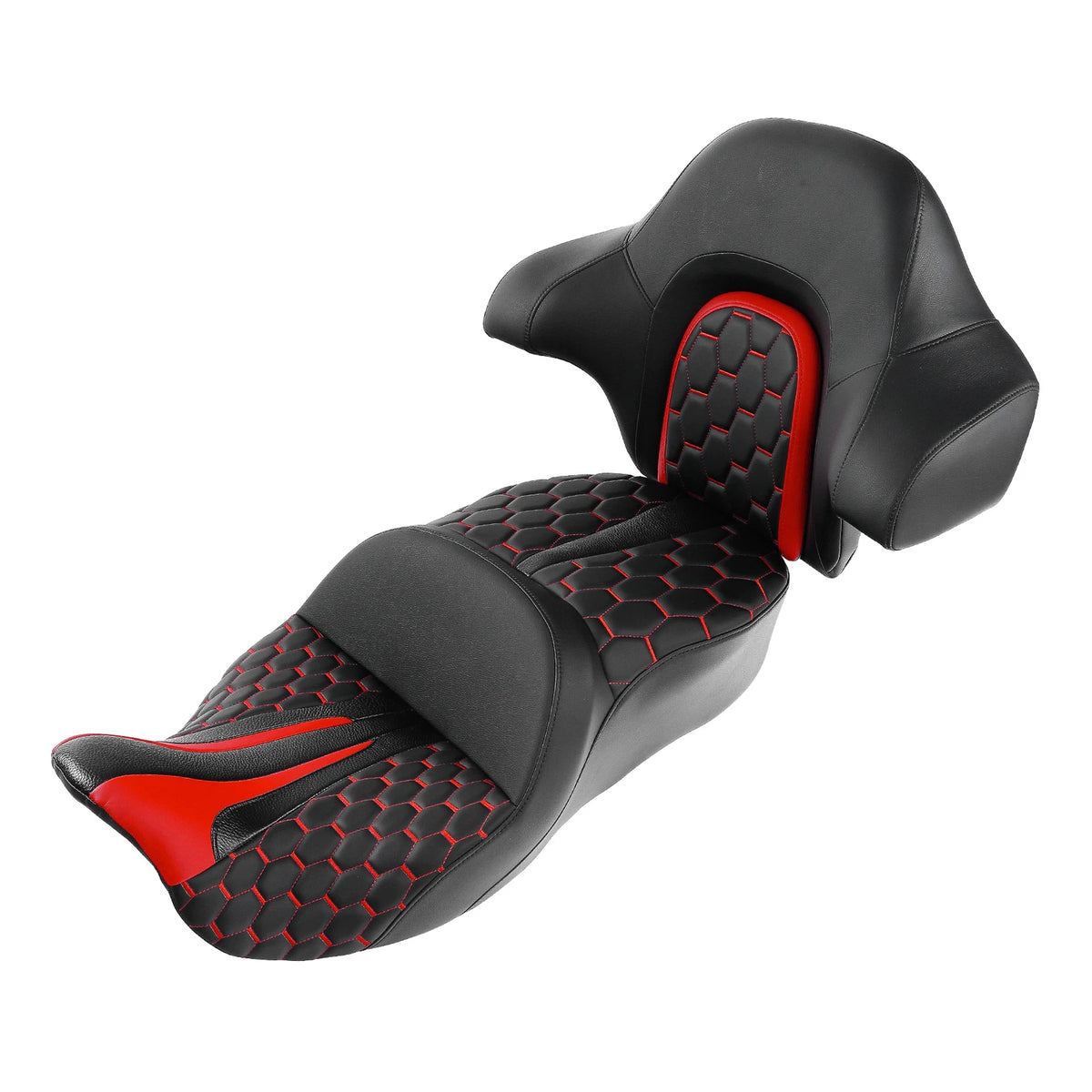Seat Backrest for Harley Touring Road Glide (2014–2023) - Black Red
