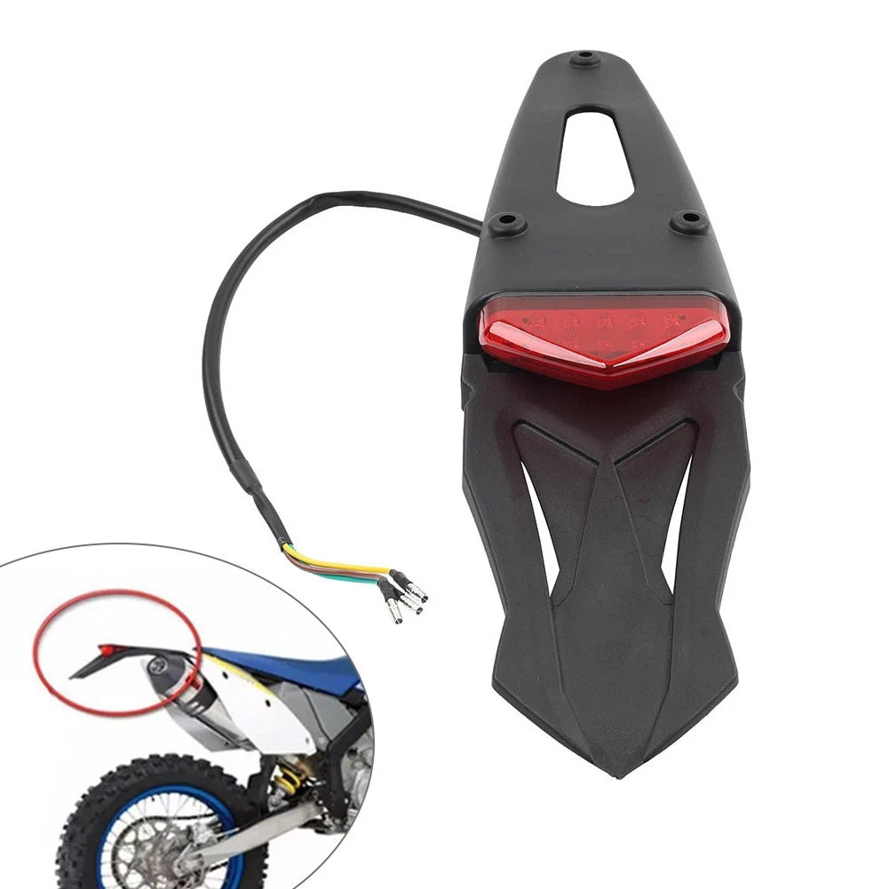 Rear Mudguard Tail Light Brake Lamp for Off-Road Motorcycle (Fits )