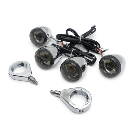 Chrome Motorcycle Turn Signals Kit for Harley Davidson (41mm)