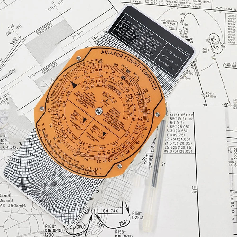 Aviation Plotter Calibrated Scale for Precision Measurements