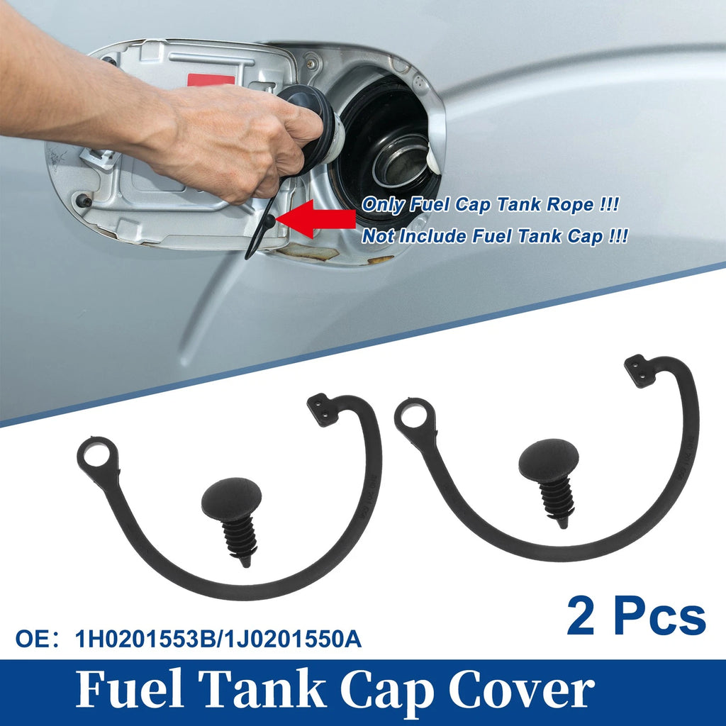 2 Pcs Fuel Tank Cap Tether Curved Shape for VW Beetle (1998–2001)