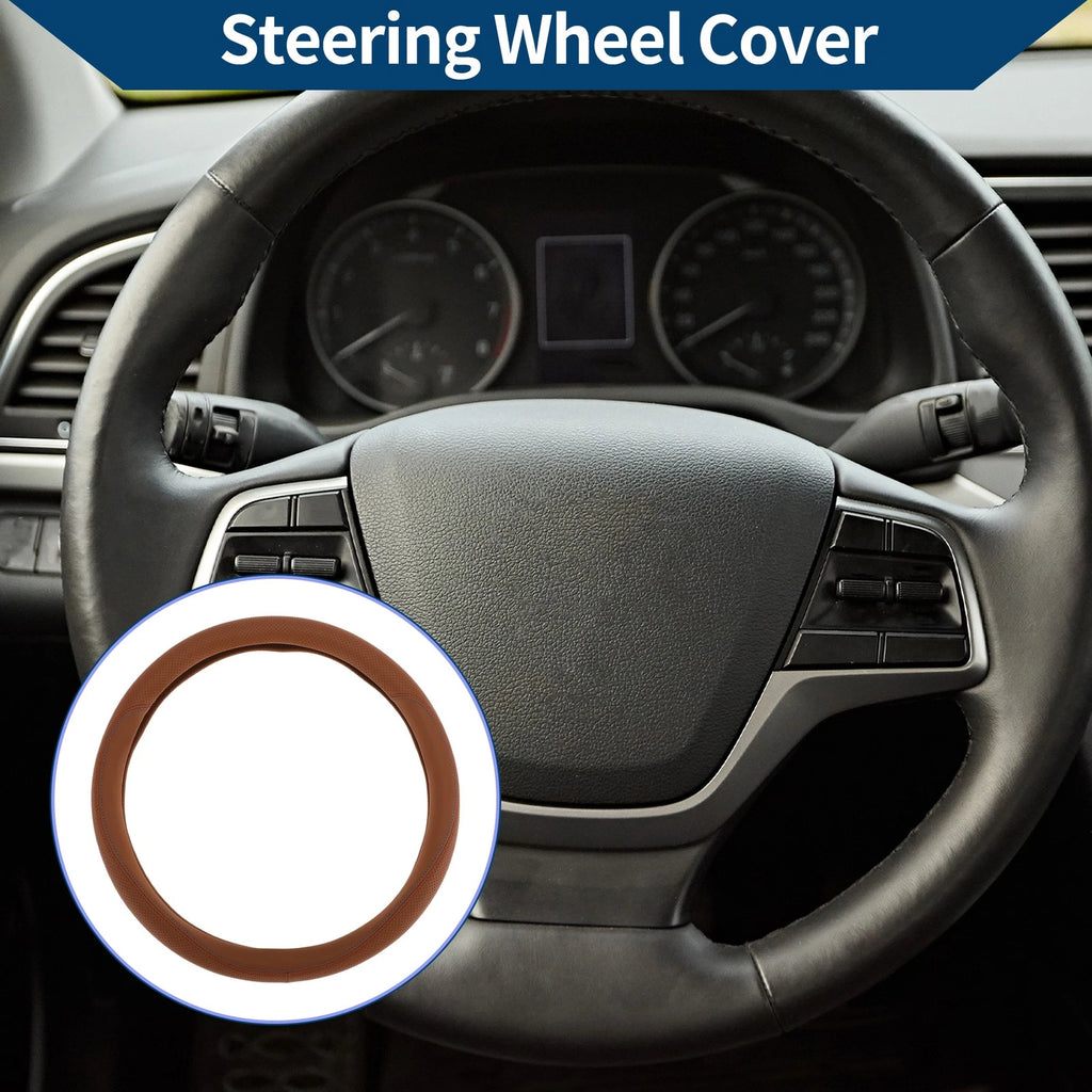 Rubber Steering Wheel Cover for Universal Fit (14.96")