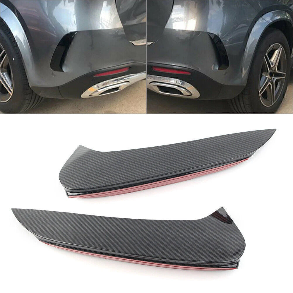 Rear Bumper Spoiler Canard Air Vent for Benz W167 GLE (2020–2023) Carbon Look