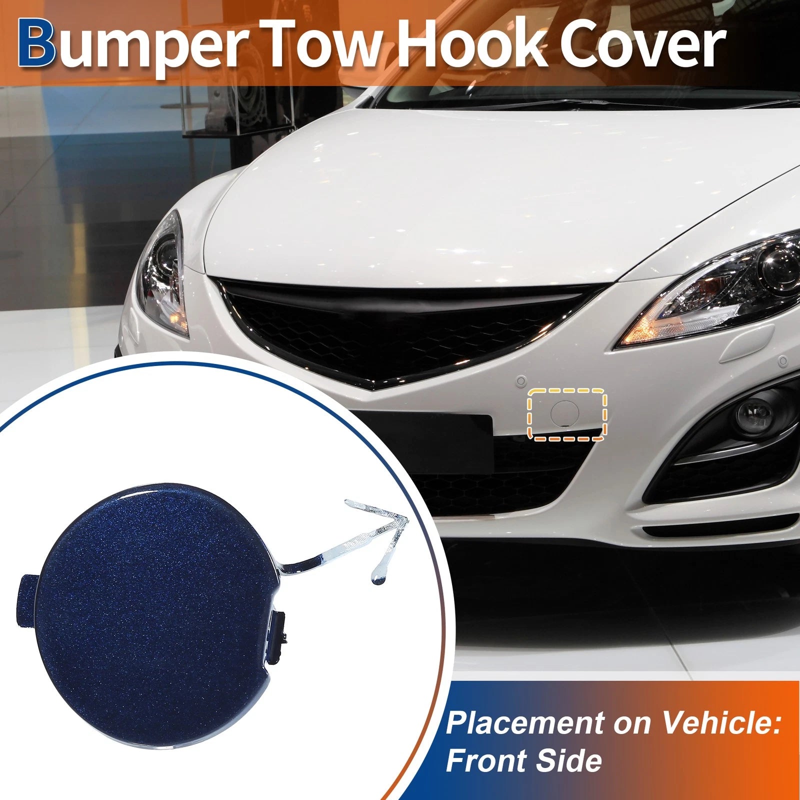Front Right Tow Hook Cover Replacement for Mazda 6 (2008–2012)