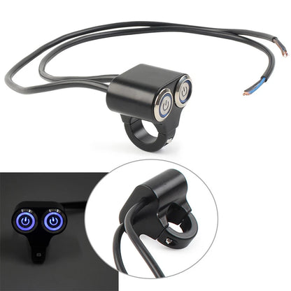 Push Button Headlight Fog Light Switch for Motorcycle (22mm 7/8")