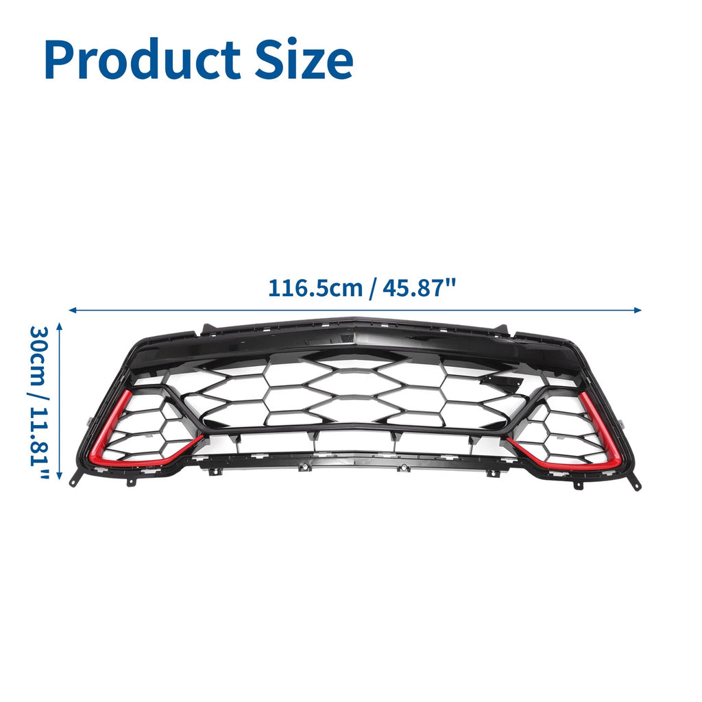 Front Lower Bumper Grille Grill Replacement for Chevrolet Camaro (2017–2018)