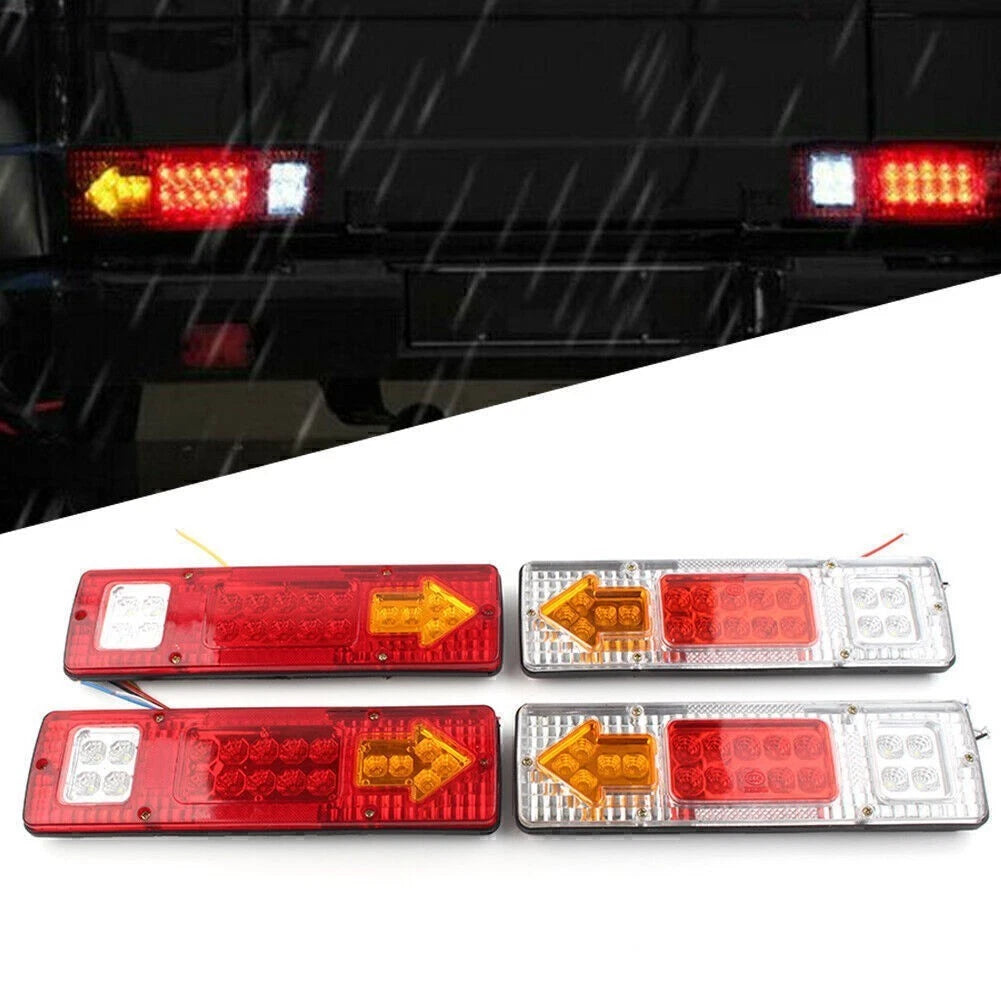 2X LED Rear Tail Light Turn Signal Reverse Lamp for Trailers Trucks Vans