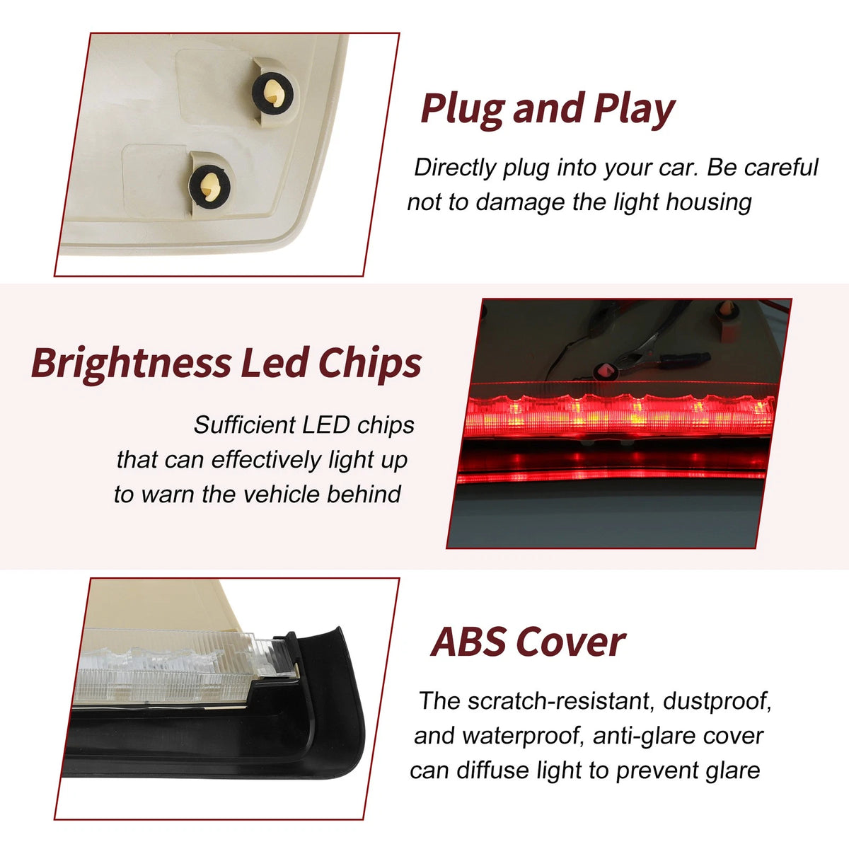 LED Third Brake Light Lamp for BMW 3 Series F30 (2012–2019) 7259855