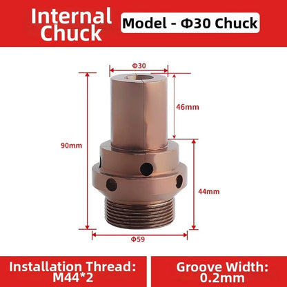 Robust Internal Support Chuck for CNC Lathe Spindle Heads