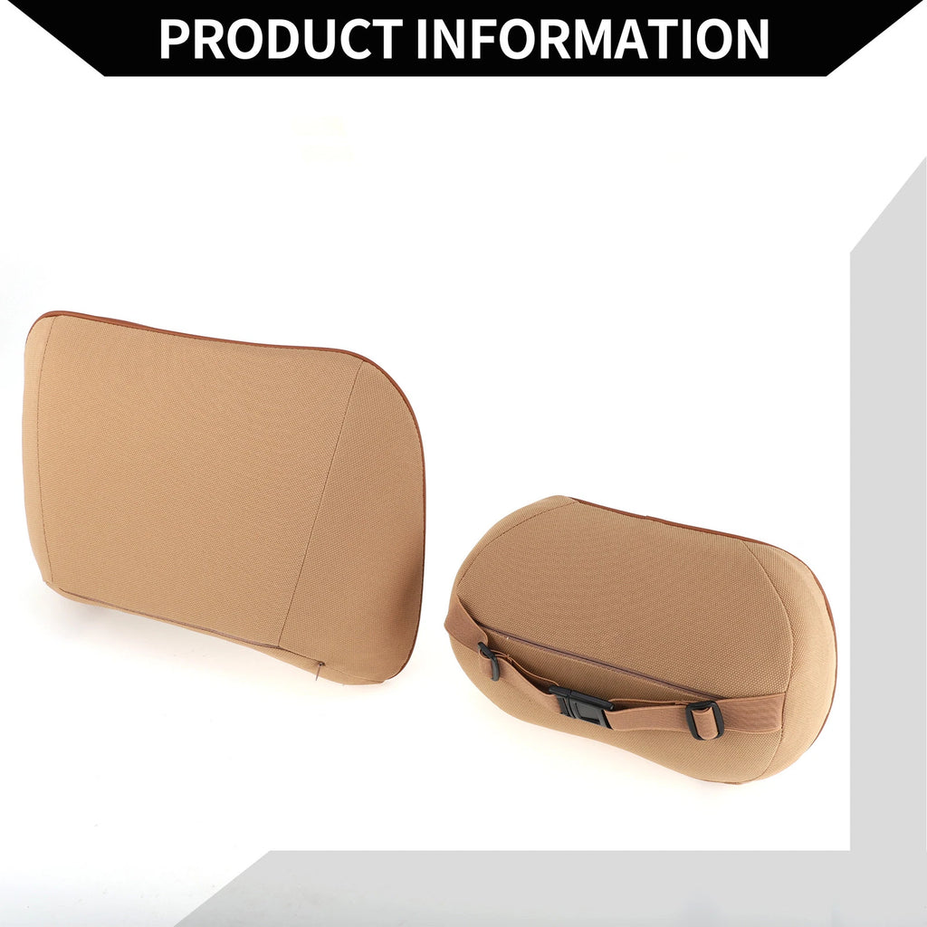 Set of 1 Memory Foam Car Headrest Pillow for Neck Back Support