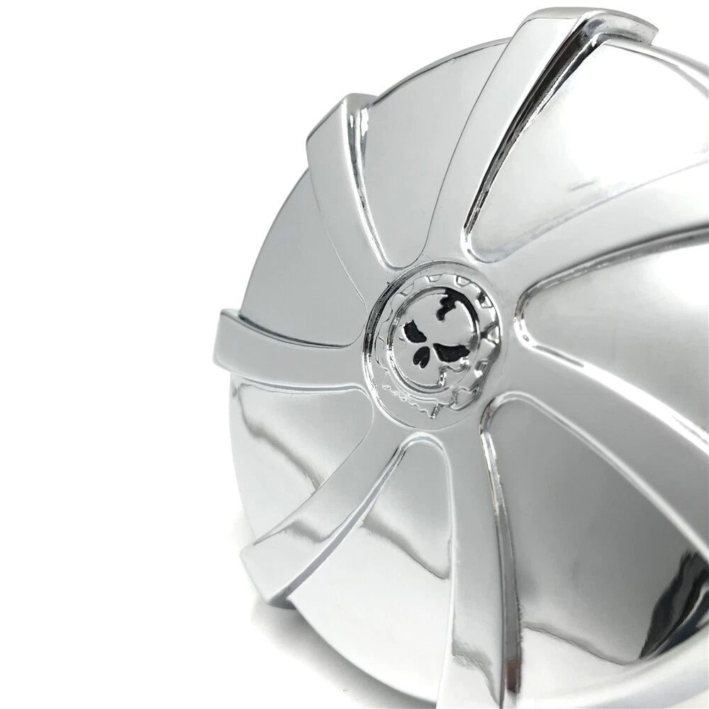 Chrome Flame Skull Gas Cap for Harley (1984–2015)
