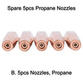 5X Nozzle Set for Gas Brazing Torch (Oxygen, Propane, Acetylene)