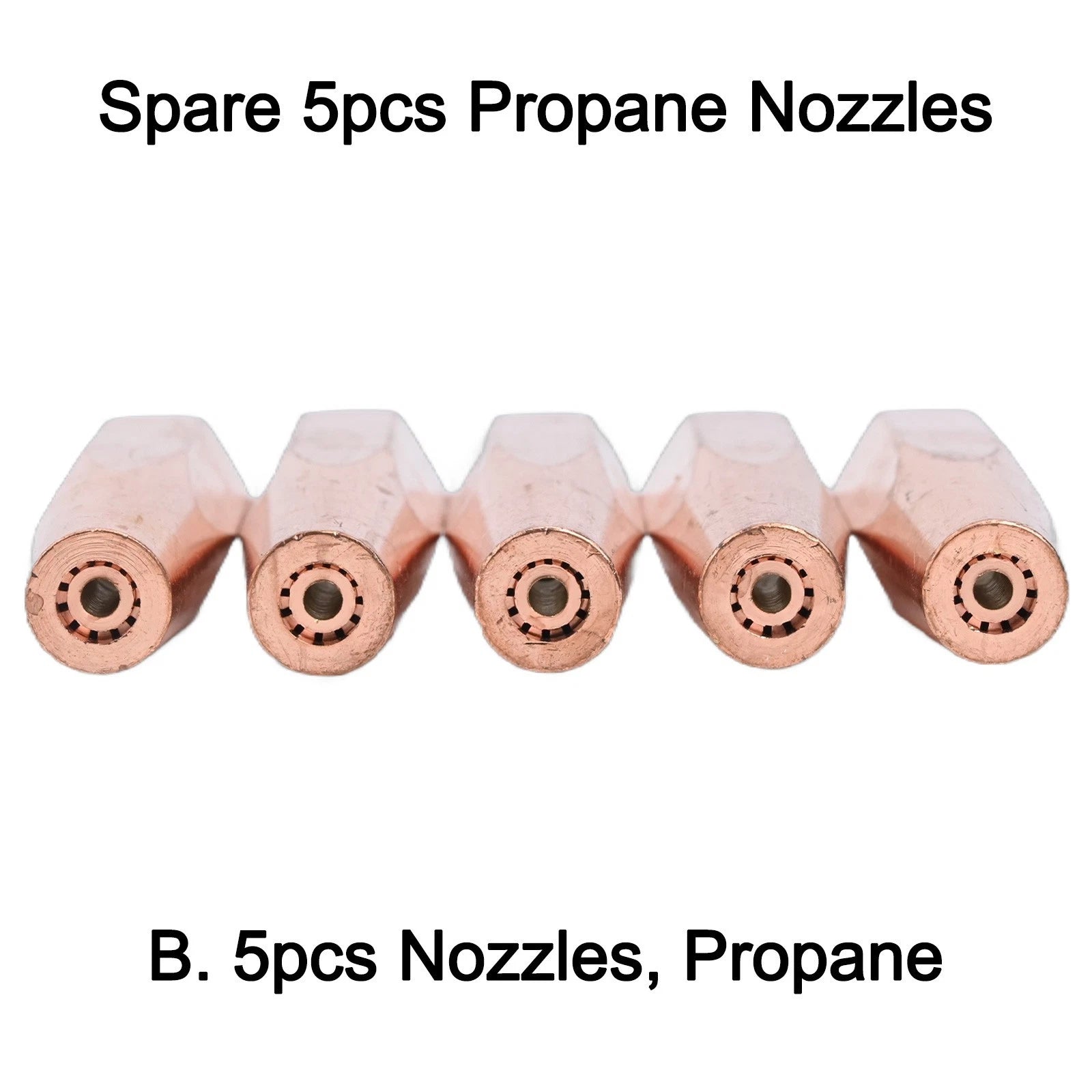 5X Nozzle Set for Gas Brazing Torch (Oxygen, Propane, Acetylene)