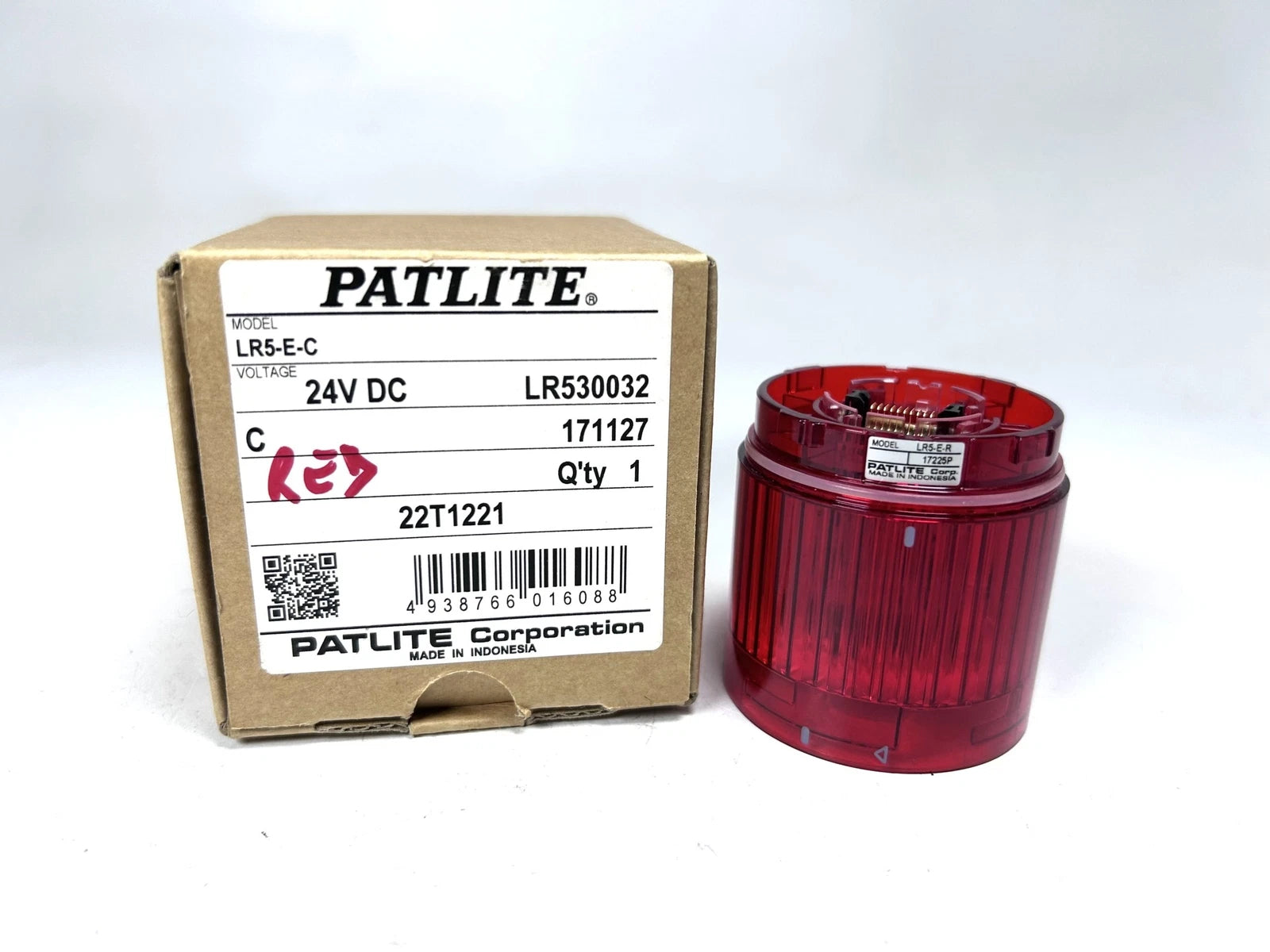 Patlite LR5300032 Red Signal Light for LR5-E-C (24V)