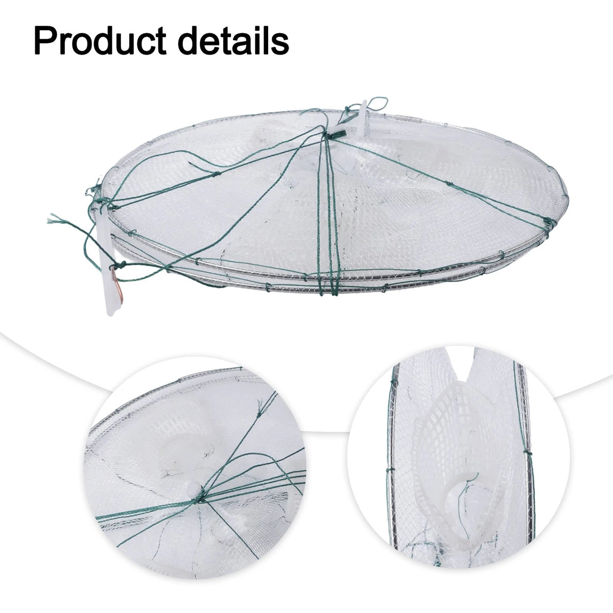 Crab Trap Net with 3 Entrances for Easy Lobster & Shrimp Catching