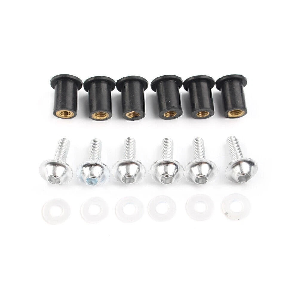 Windscreen Windshield Bolts Screw Fixing Kit For Honda CBR250 300 650 900 Sliver