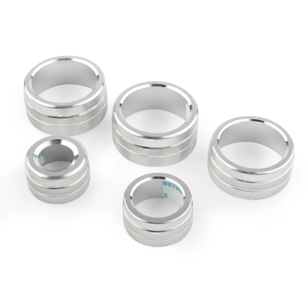 Air Conditioning Audio Button Switch Knob Covers for Toyota Camry (2018) Silver