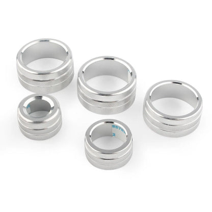 Air Conditioning Audio Button Switch Knob Covers for Toyota Camry (2018) Silver