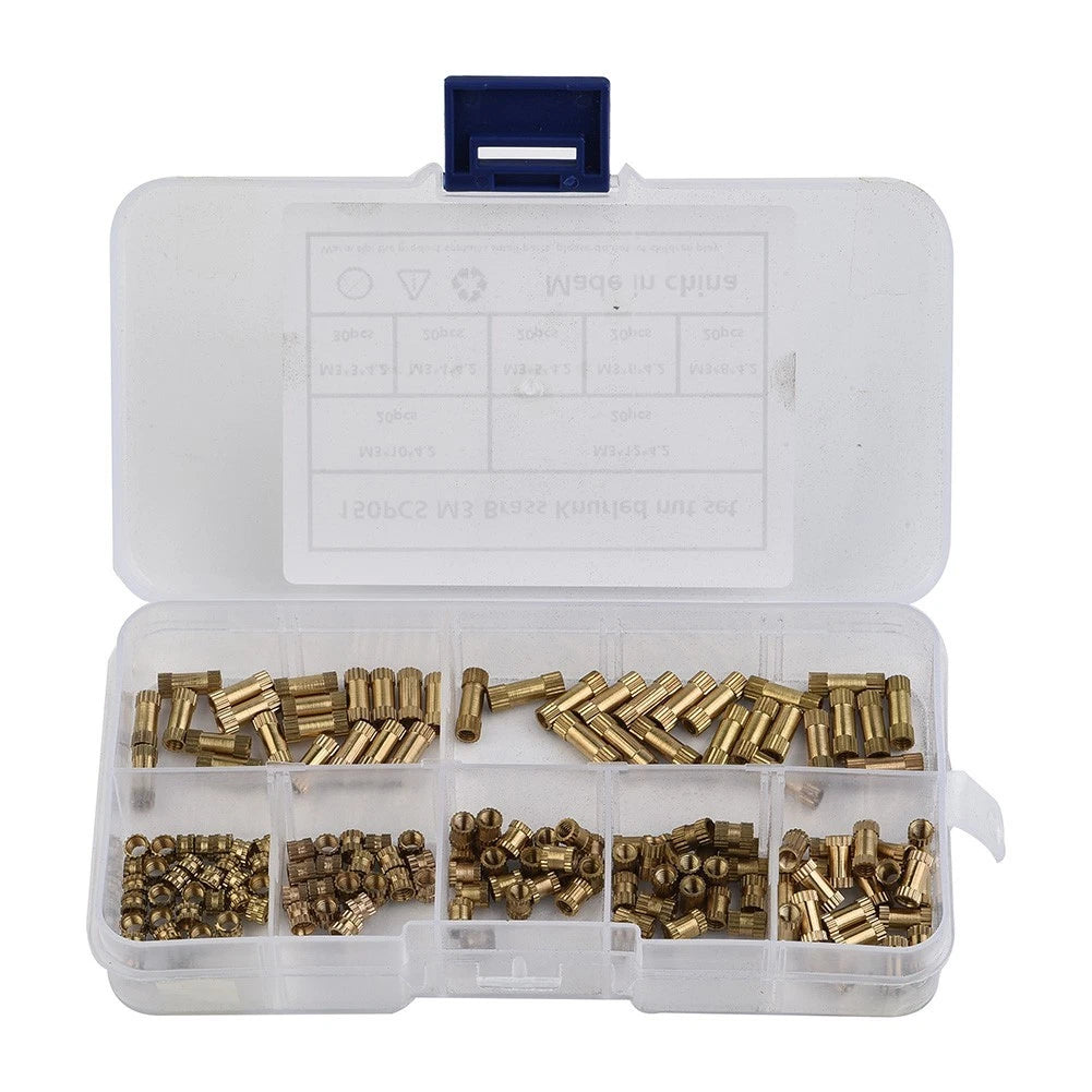 Set of 4 Brass Threaded Nuts for 3D Printing Metal Inserts