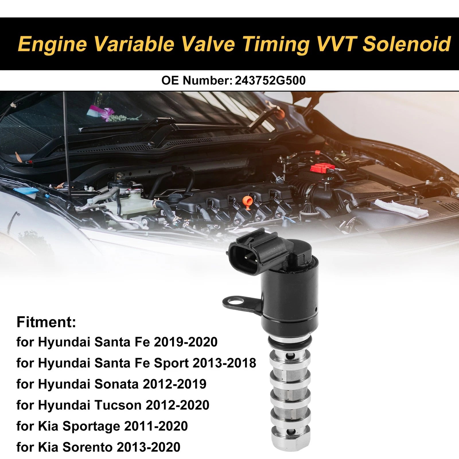 Engine VVT Solenoid Replacement for Hyundai Santa Fe (2019–2020)