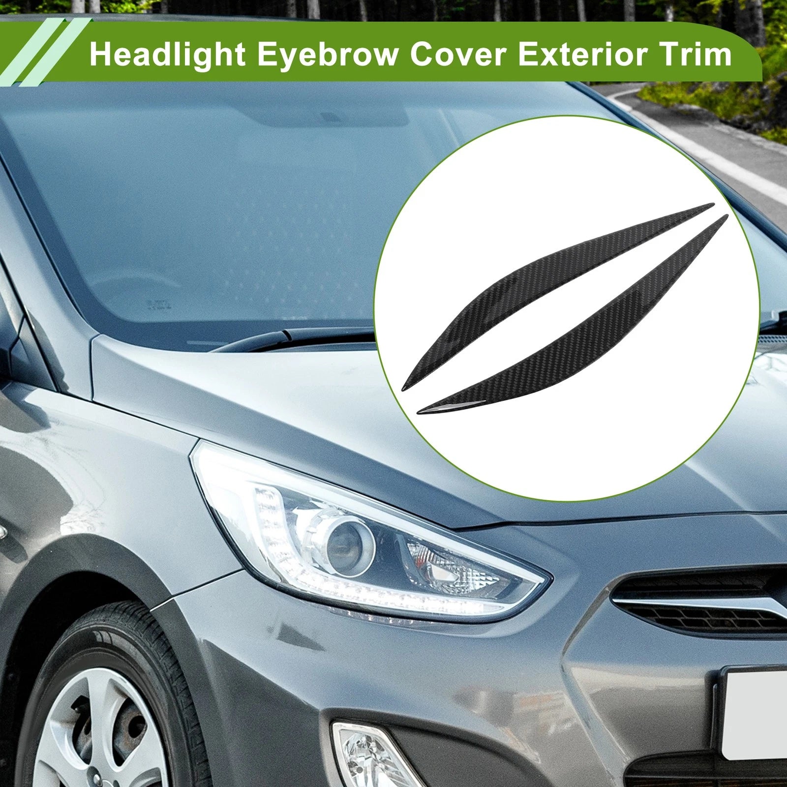 Headlight Eyebrow Cover Replacement for BMW F32 (2012–2017) Carbon Fiber