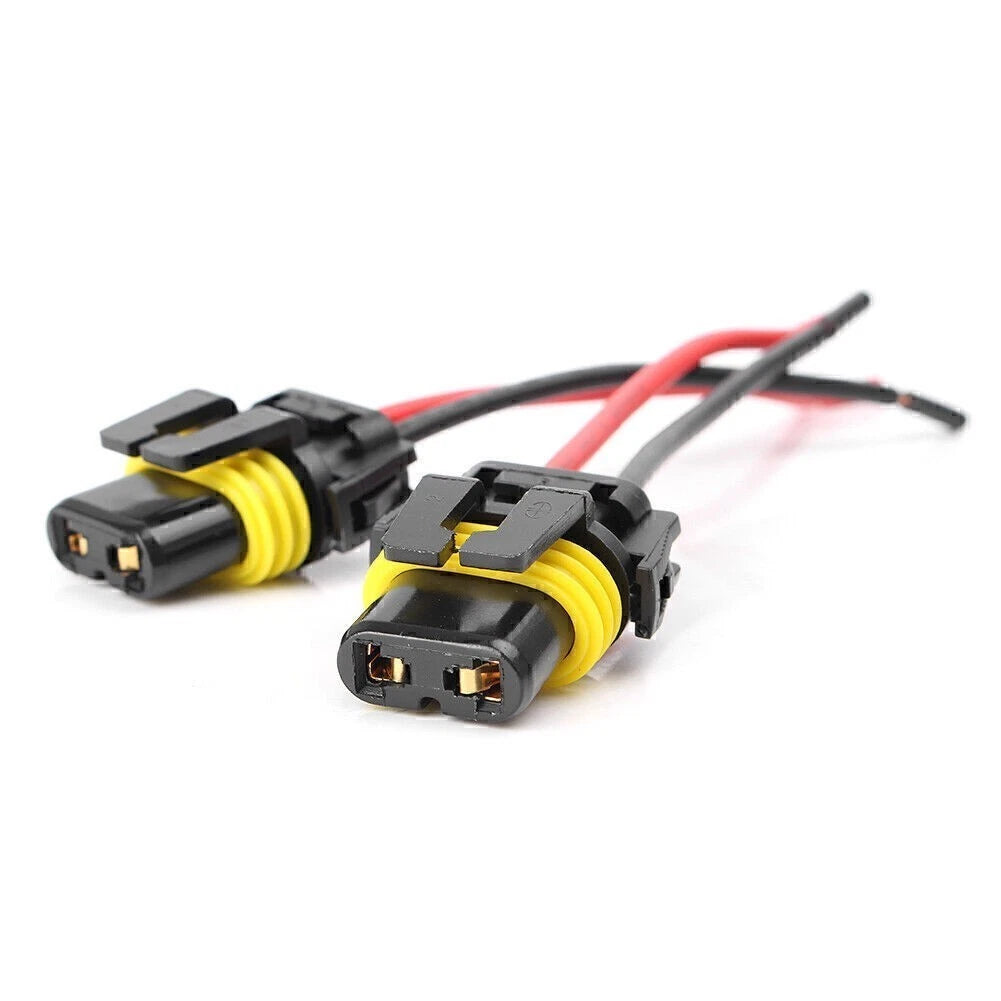 2X 9005 9006 H10 Adapter Wiring Harness Socket for Headlight Fog Light