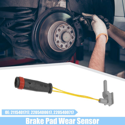 Front Rear Brake Pad Wear Sensor Lead for Mercedes-Benz (Black Gold Tone) (4 Pcs)