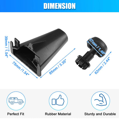 Set of 2 Hood Bumper Stops Rubber for Ford Escape C-Max (2003–2019)