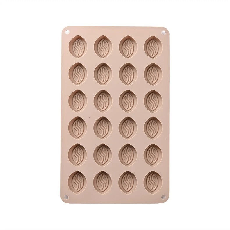 24-Hole Silicone Baking Pan for Chocolates Cakes (27.5cm x 17cm)
