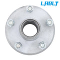 2X Galvanized Trailer Bearing Hub Kit 5 on 4.5" Bolt Circle for 2000lbs Spindle