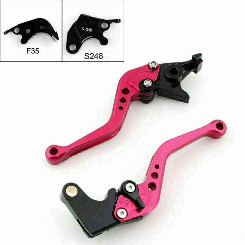 Short Brake Clutch Levers for Suzuki GSXR600 GSXR750 (2004–2005) Red T9