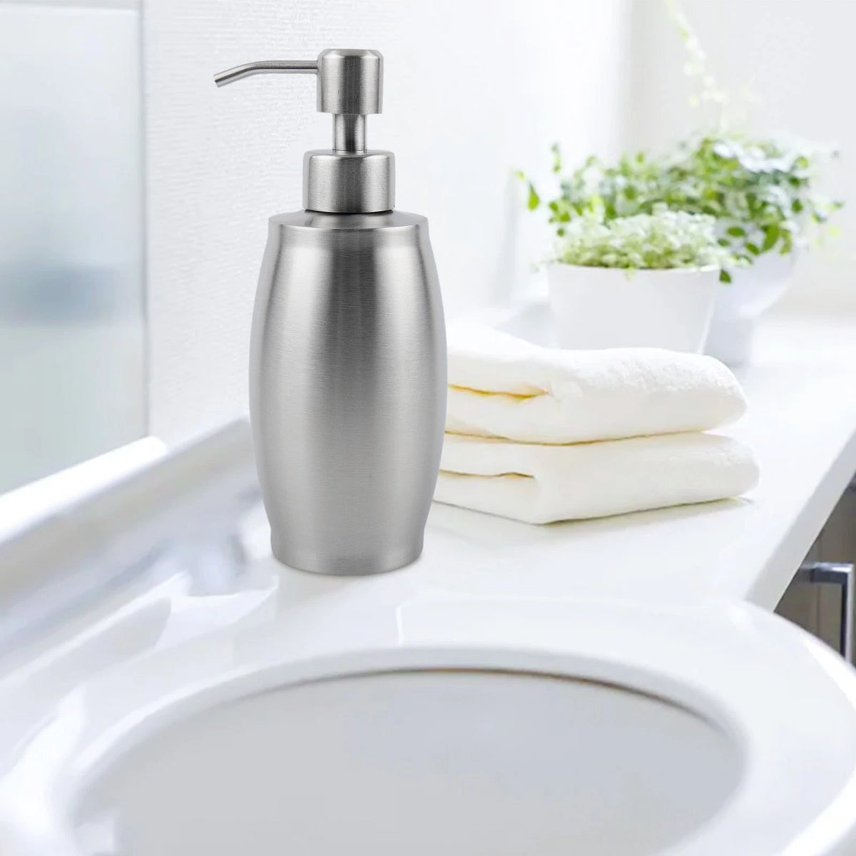 Stainless Steel Pump Bottle 350ml for Bathroom