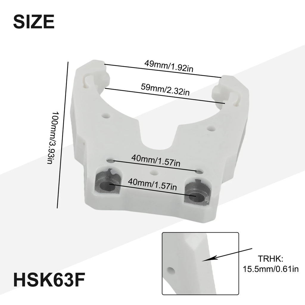 HSK63F Tool Holder Clamp for Engraving Machine (3.94x3.31x0.61in)