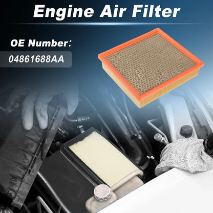 Engine Air Filter for Jeep Grand Cherokee 3.0L Diesel (2014–2020) 04861688AA