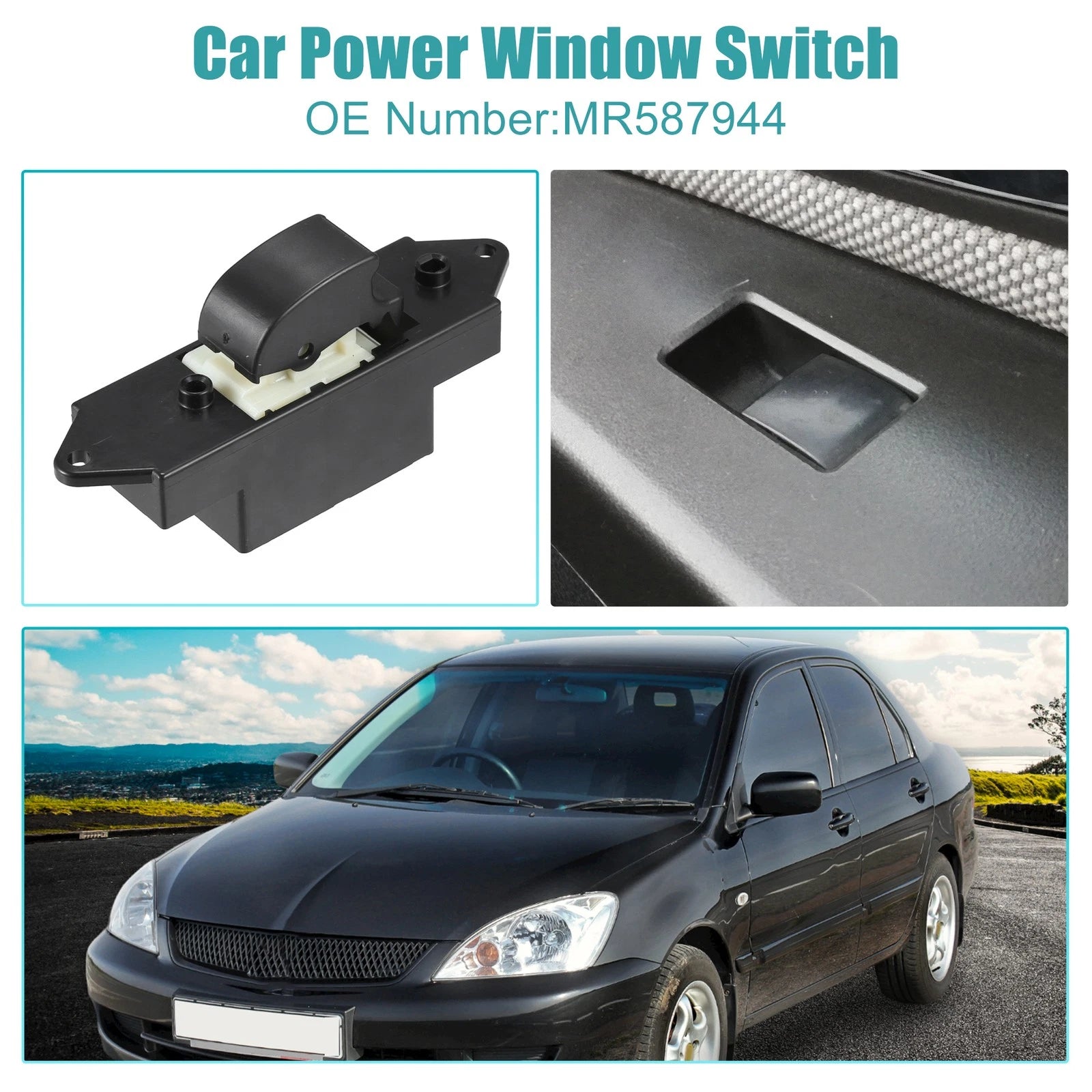 Rear Left Right Power Window Switch Replacement for Mitsubishi Lancer (2008–2014)
