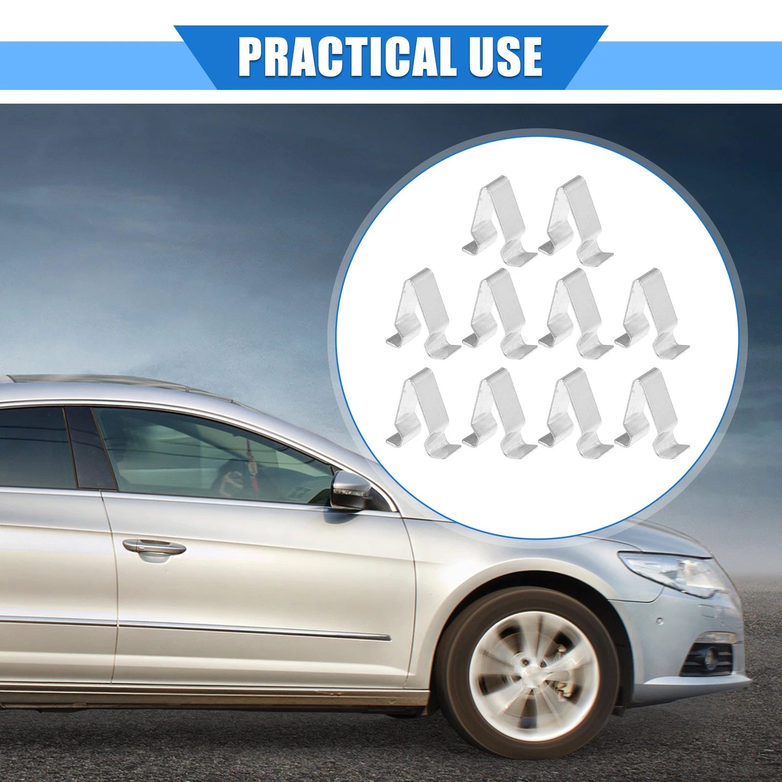 10X Trunk Tail Panel Windshield Pillar Trim Clips for VW Golf (2015–2021)