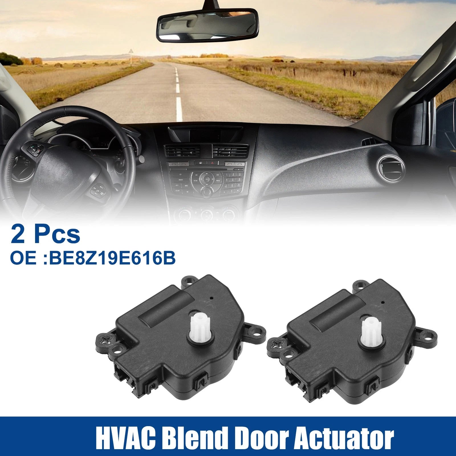 2pc HVAC Blend Door Actuator Replacement for Ford Fiesta (2011–2019)