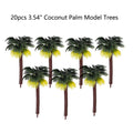 20pcs Miniature Coconut Palm Trees for Dioramas (Park, Rainforest)