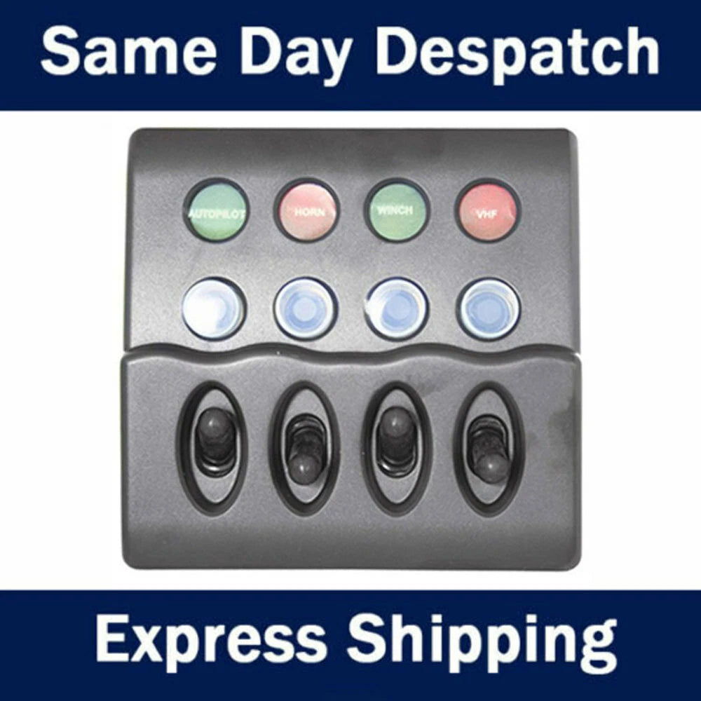 4 Switch Waterproof Circuit Breaker Panel for Universal Applications (12V)