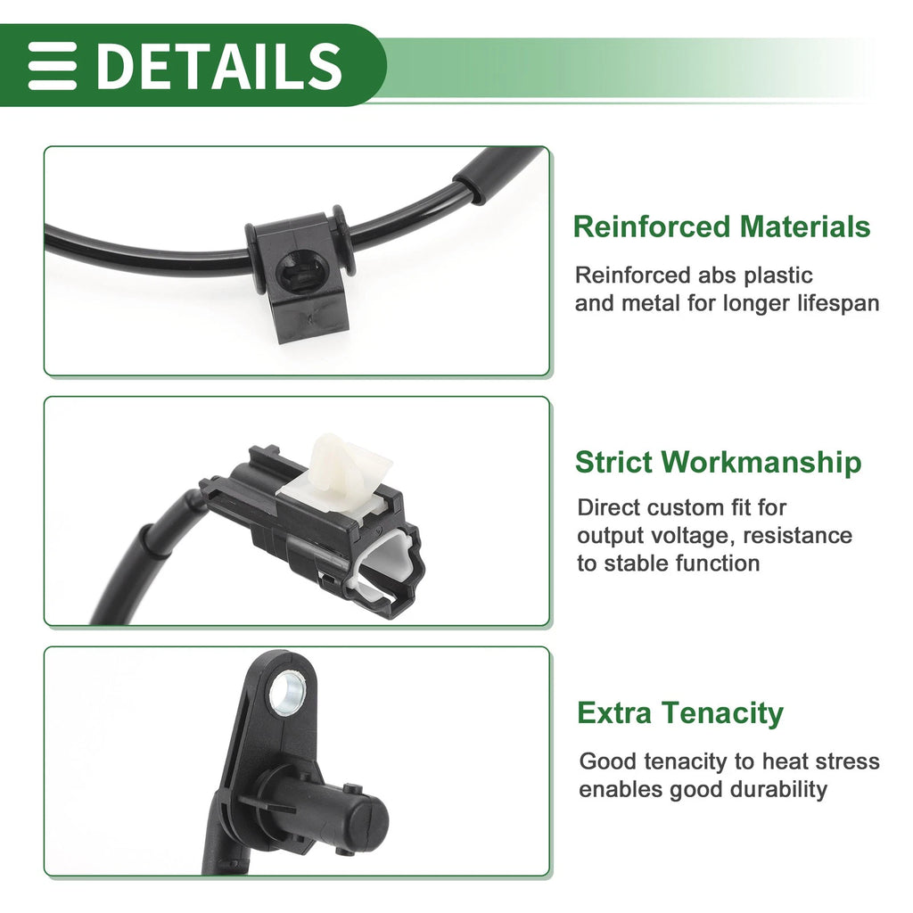 ABS Wheel Speed Sensor Front Left Replacement for Hyundai Sonata (2015–2020)